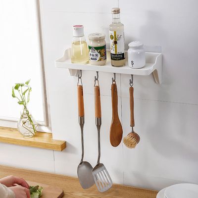 Adhesive Bathroom Shower Caddy No Drilling Installation 6.6 Lbs Bearing Weight Bathroom Shelf Kitchen Holder for Soap Shampoo Shower Gel Towels_img_1