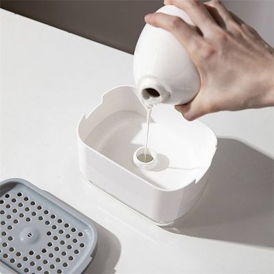 Dish Soap Dispenser for Kitchen Large Capacity Dish Soap Dispenser Convenient Kitchen Soap Dispenser with Sponge Holder 2-in 1 Soap Dispenser for Kitchen Innovation Kitchen Soap Dispenser_img_3