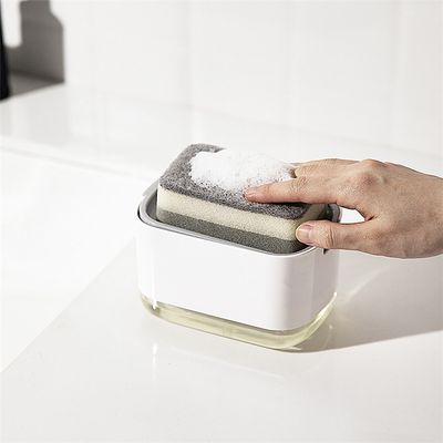 Dish Soap Dispenser for Kitchen Large Capacity Dish Soap Dispenser Convenient Kitchen Soap Dispenser with Sponge Holder 2-in 1 Soap Dispenser for Kitchen Innovation Kitchen Soap Dispenser_img_9