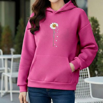 Premium Comfortable Printed Ladies Winter Hoodie_img_0