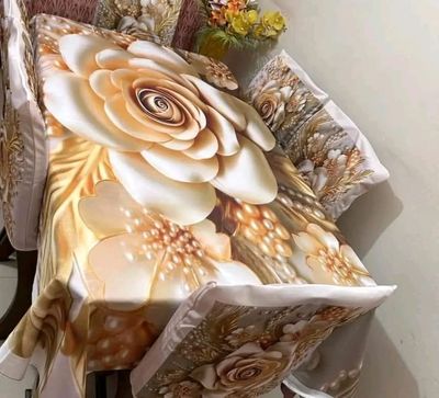 China Premium 3D Print Table Cloth Set_img_1