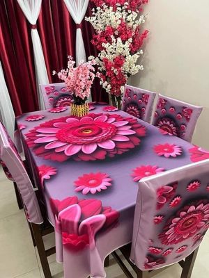 China Premium 3D Print Table Cloth Set_img_11