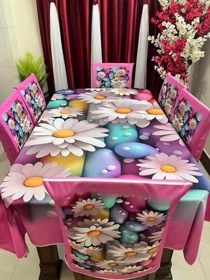 China Premium 3D Print Table Cloth Set_img_13