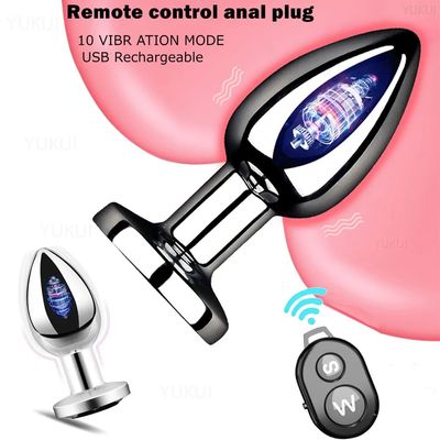 Wireless Remote Control Anal Vibrator Metal Butt Plug Men Prostate Massager Female Masturbator Adult Sex Toys for Women Men Gay_img_0
