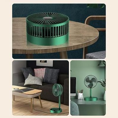 Telescopic Portable USB Folding Fan Retractable Floor Standing Fan_img_7