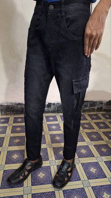 Premium Jeans Cargo ( Black Torns )_img_5