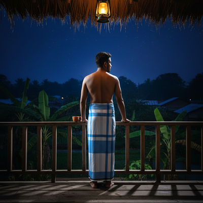 Classic Checkered Cotton Lungi - Sirajganj Weave_img_0