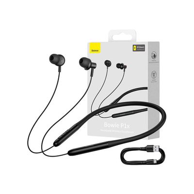 Baseus Bowie P1x Neckband – Black Color . Baseus Bowie P1x নেকব্যান্ড কালো রঙ_img_0