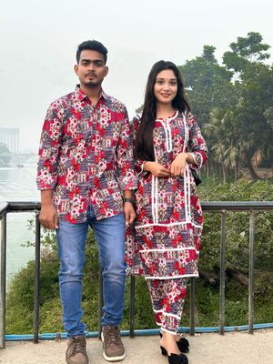 শার্ট এন্ড টু পিস কাপল ড্রেস_img_3