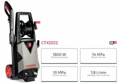 CROWN 1800W 140 Bar High Pressure Washer Car Washer Bike Washer Cleaner CT42022_img_6