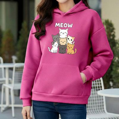 Premium Comfortable Printed Ladies Winter Hoodie_img_0