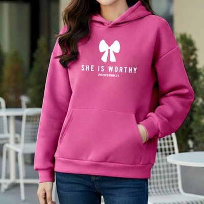 Premium Comfortable Printed Ladies Winter Hoodie_img_0