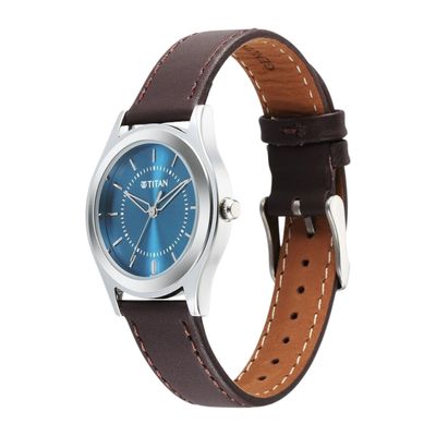 itan Karishma Zing Quartz 1648SL01 এনালগ ব্লু ডায়াল লেদার স্ট্র্যাপ পুরুষদের জন্য ঘড়ি .itan Karishma Zing Quartz 1648SL01 Analog Blue Dial Leather Strap Watch for Men ._img_1