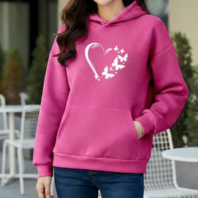 Premium Comfortable Printed Ladies Winter Hoodie_img_0