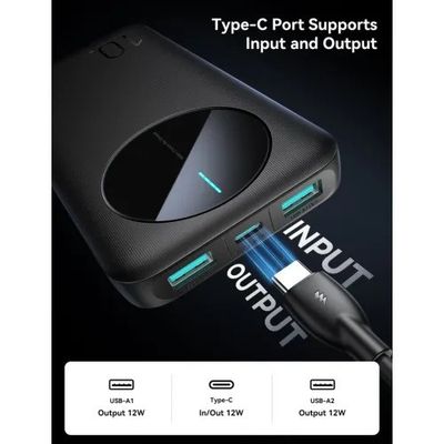 JOYROOM JR-PBF12 2.4A LED Power Bank 12W 10000mAh – Black_img_0