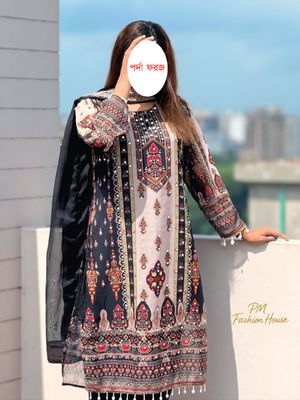 ইন্ডিয়ান ওয়েটলেস জর্জেট থ্রিপিস_img_0