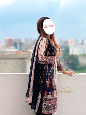 ইন্ডিয়ান ওয়েটলেস জর্জেট থ্রিপিস_img_1