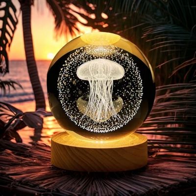 3D Crystal Ball – Jellyfish (7 Color Base)_img_1