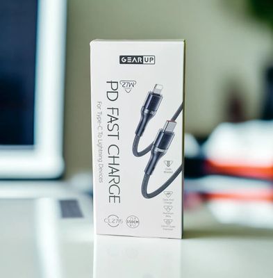 GearUP CL2715 Type-C to LIghtning 27W PD Fast Charging Cable & Data Cable 1.5m .