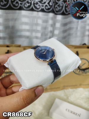Curren 9031 Ladies Watch- Blue Dial- Rose Golden Bezel- Blue Mesh Chain -TF Code- CR868CF_img_3