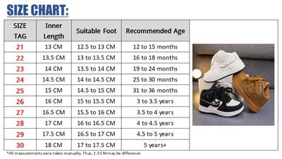 Kids High Top Iconic Style Breathable Sneakers (1 to 5 years)_img_8