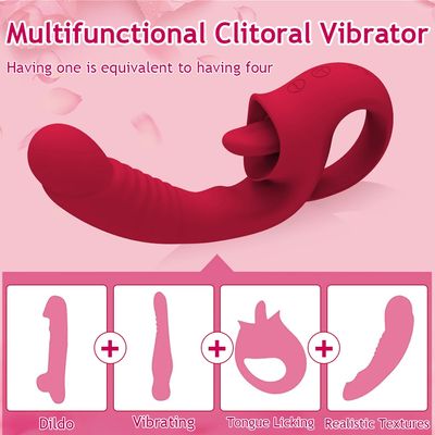 Clitoral Tongue Licking G Spot Vibrator Realistic Big Dildo Clitoralis Stimulator 10 Licking Vibrating Adult Sex Toys for Women_img_5