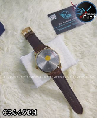 Curren 8365 Leather Gents Watch- Silver Dial- Golden Bezel- Coffee Belt- TF Code CR645BM_img_7