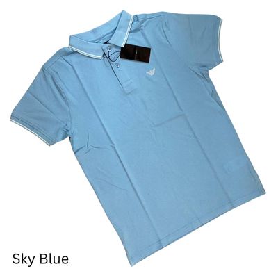 Emporio Armani Men's Sky Blue Polo T-shirt_img_1