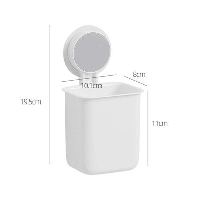 Toothbrush Holders, Bathroom Self Adhesive Shelf Toothbrush Rack Wall Hanging Toothpaste Organizer Kitchen Chopsticks Tableware Drain Storage Box_img_4
