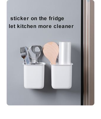 Toothbrush Holders, Bathroom Self Adhesive Shelf Toothbrush Rack Wall Hanging Toothpaste Organizer Kitchen Chopsticks Tableware Drain Storage Box_img_13