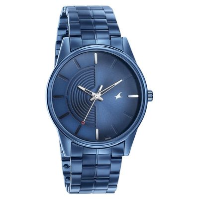 Fastrack 3305QM02 Stunnerse Quartz Analog Blue Dial With Blue Metal Strap Watch_img_0