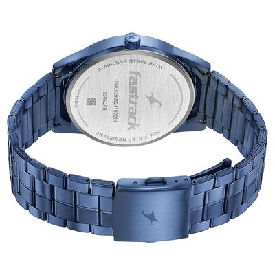 Fastrack 3305QM02 Stunnerse Quartz Analog Blue Dial With Blue Metal Strap Watch_img_4