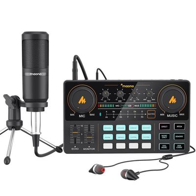MAONOCASTER Lite Live Streaming Bundle: All-In-One Podcast Production Studio Comes With Digital Audio Interface+ Condenser Mic+ Headphone_img_0