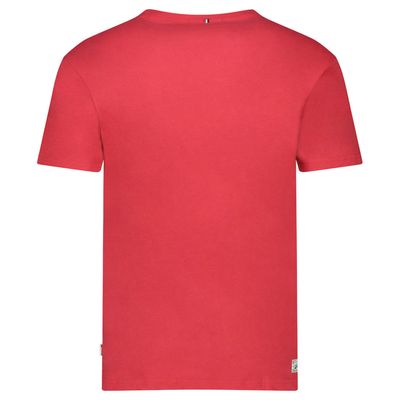 T-Shirt Col Rond avec Impressions et Drapeau Rouge_img_3