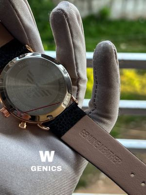 Armani Oval Glass Simple Dial Black Belt Rose Gold Case AA Grade_img_2