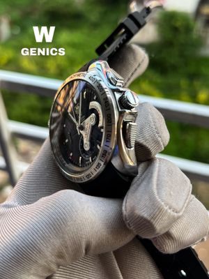 Tag Heur Caliber 36 Black Belt Silver Case Semi AAA Grade_img_3