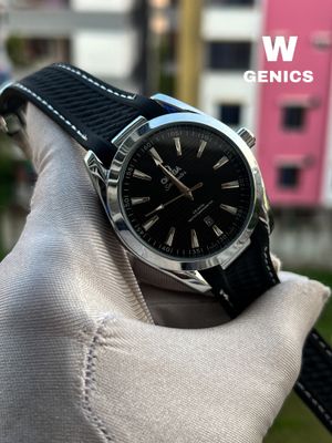Omega Seamaster Black Belt Silver Case Black Dial AA Grade_img_0