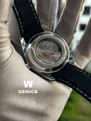 Omega Seamaster Black Belt Rose Gold Vejel Silver Case AA Grade_img_2