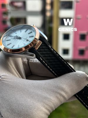 Omega Seamaster Black Belt Rose Gold Vejel Silver Case AA Grade_img_3