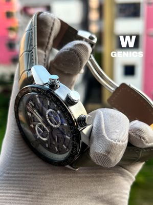 Tag Heur Anniversary 2.0 Edition Olive Belt Silver Case Semi AAA Grade_img_1
