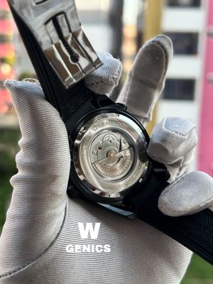 Omega Seamaster 500 Black Dial Black Case Black Fiber Belt AA Grade_img_1