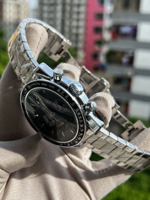 Omega Speedmaster Black Dial Silver Case Semi AAA Grade_img_1