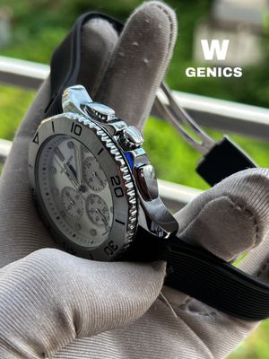 Tag Heur AQUARACER Silver Case White Dial Black Belt AA Grade_img_2