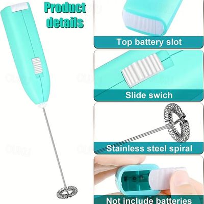 Mini Portable Hand Blender For Lassi. Milk. Coffee. Mixer_img_3