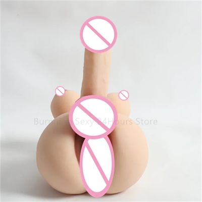 3D Realistic Shemale Body Sex Doll Male Torso 14cm Dildo Soft Penis Female Vagina Masturbator Anal Sex Toys for Women Men Adults_img_7