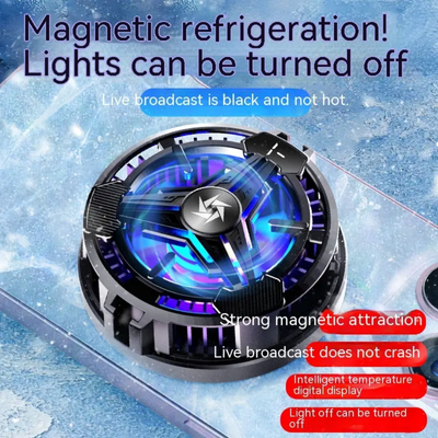 SL10 Mobile Phone Cooling Semiconductor Radiator Magnetic Mobile Phone Cooling Fan Gaming Cooler Temperature Display_img_5