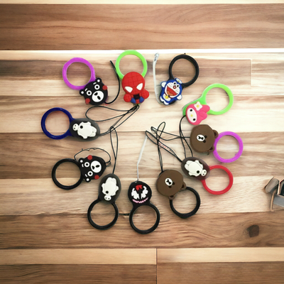 Fashionable Cartoon & Round Shape Mobile Ring Strap ( Any One)_img_1