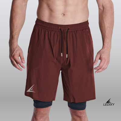 9" Inseam 2in1 Shorts for Men BSS04_img_1
