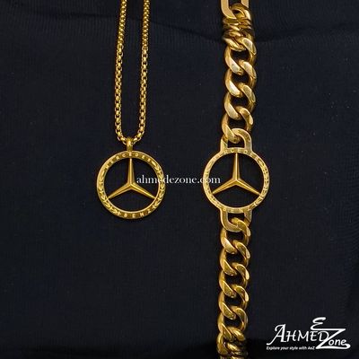 Men's Mercedes Bracelet and Locket (Golden Edition)_img_0
