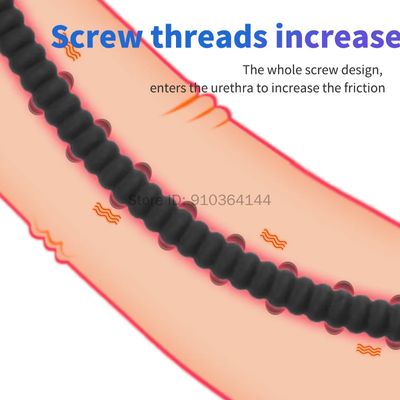 Male Hollow Urethral Catheter Urine Urethra Sounding Silicone Penis Plug Dildo Dilator Ejaculation Delay Sex Toys for Men Adults_img_4